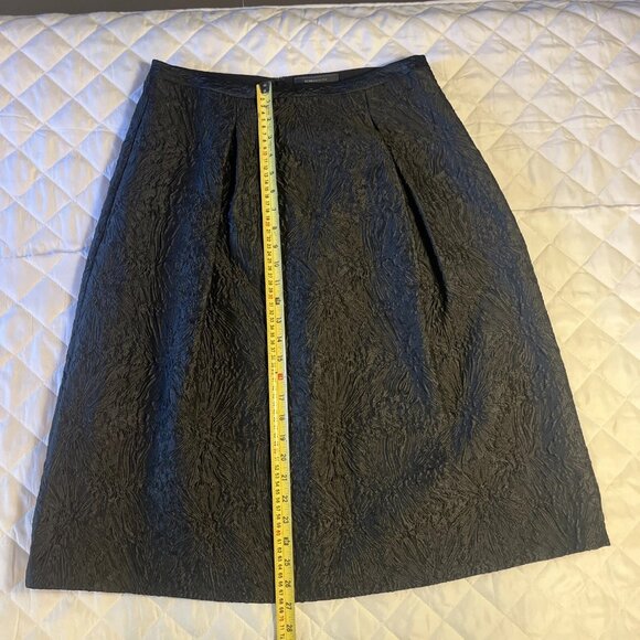 BCBG MAXAZRIA Black A Line Skirt Size 10 Zipper - Hook & Eye Closure - Picture 3 of 7
